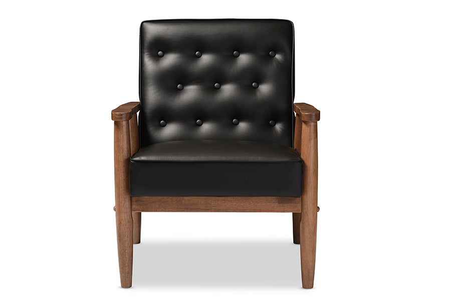 Sorrento Mid-Century Living Room Chair-Chair-Baxton Studio - WI-Wall2Wall Furnishings