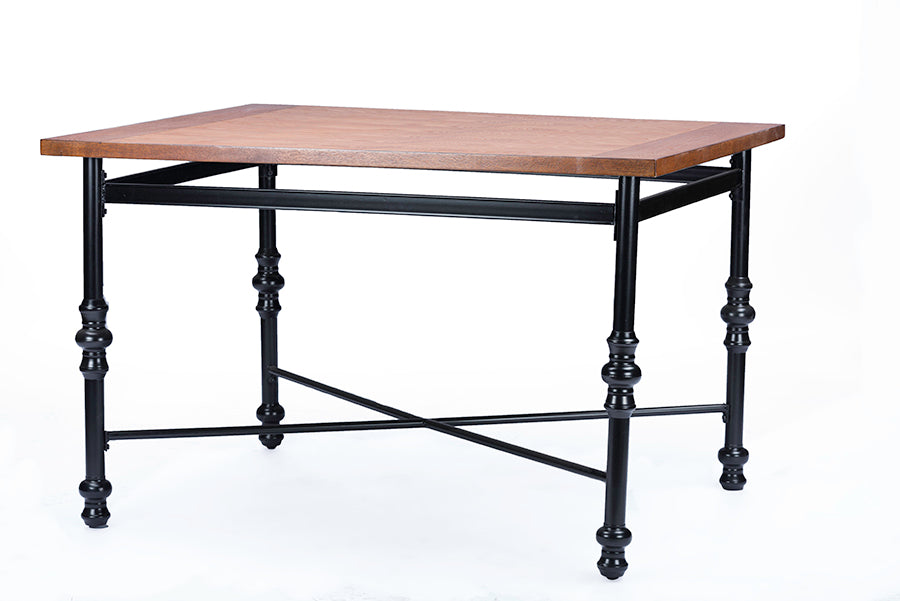 Broxburn Industrial Dining table-Dining table-Baxton Studio - WI-Wall2Wall Furnishings