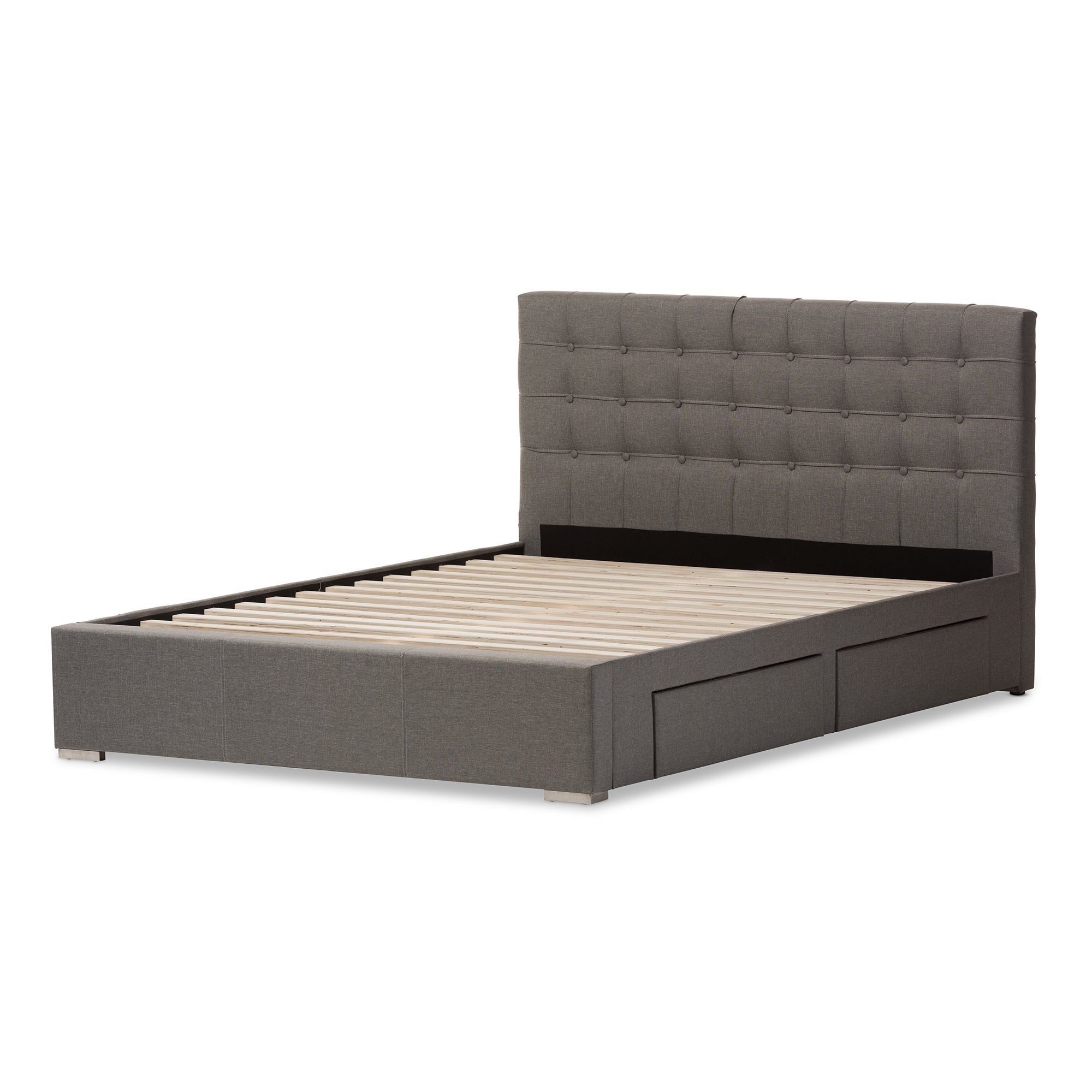 Rene Contemporary Bed 4-drawer-Bed-Baxton Studio - WI-Wall2Wall Furnishings