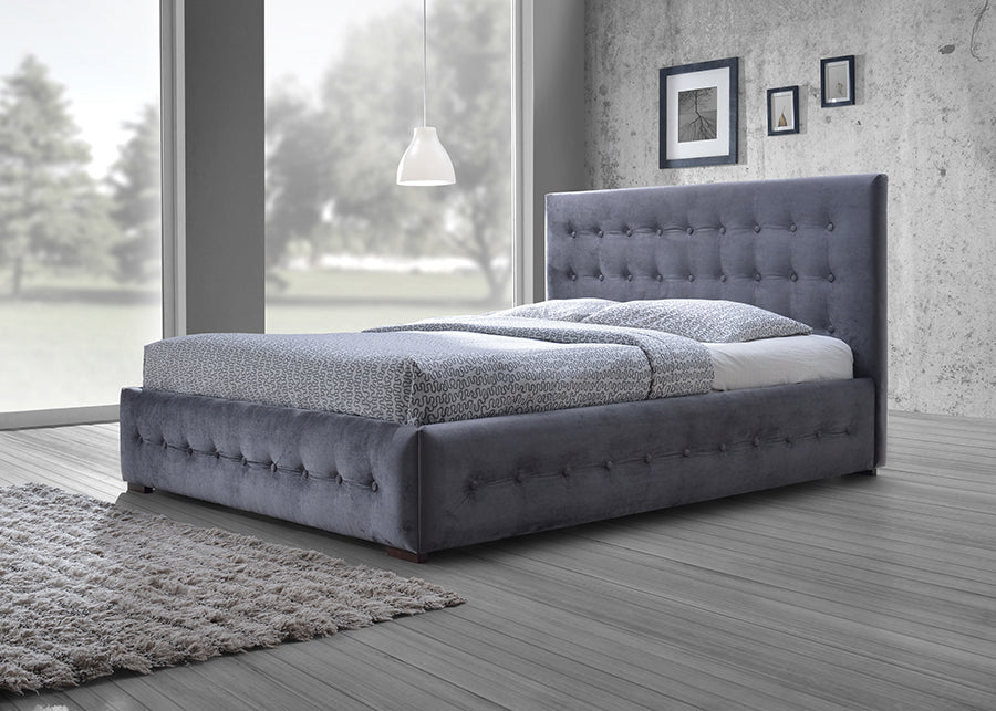 Margaret Contemporary Bed Button-tufted-Bed-Baxton Studio - WI-Wall2Wall Furnishings