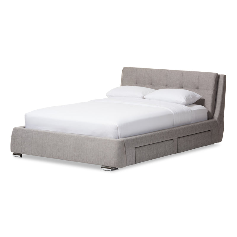 Camile Contemporary Bed 4-Drawer-Bed-Baxton Studio - WI-Wall2Wall Furnishings