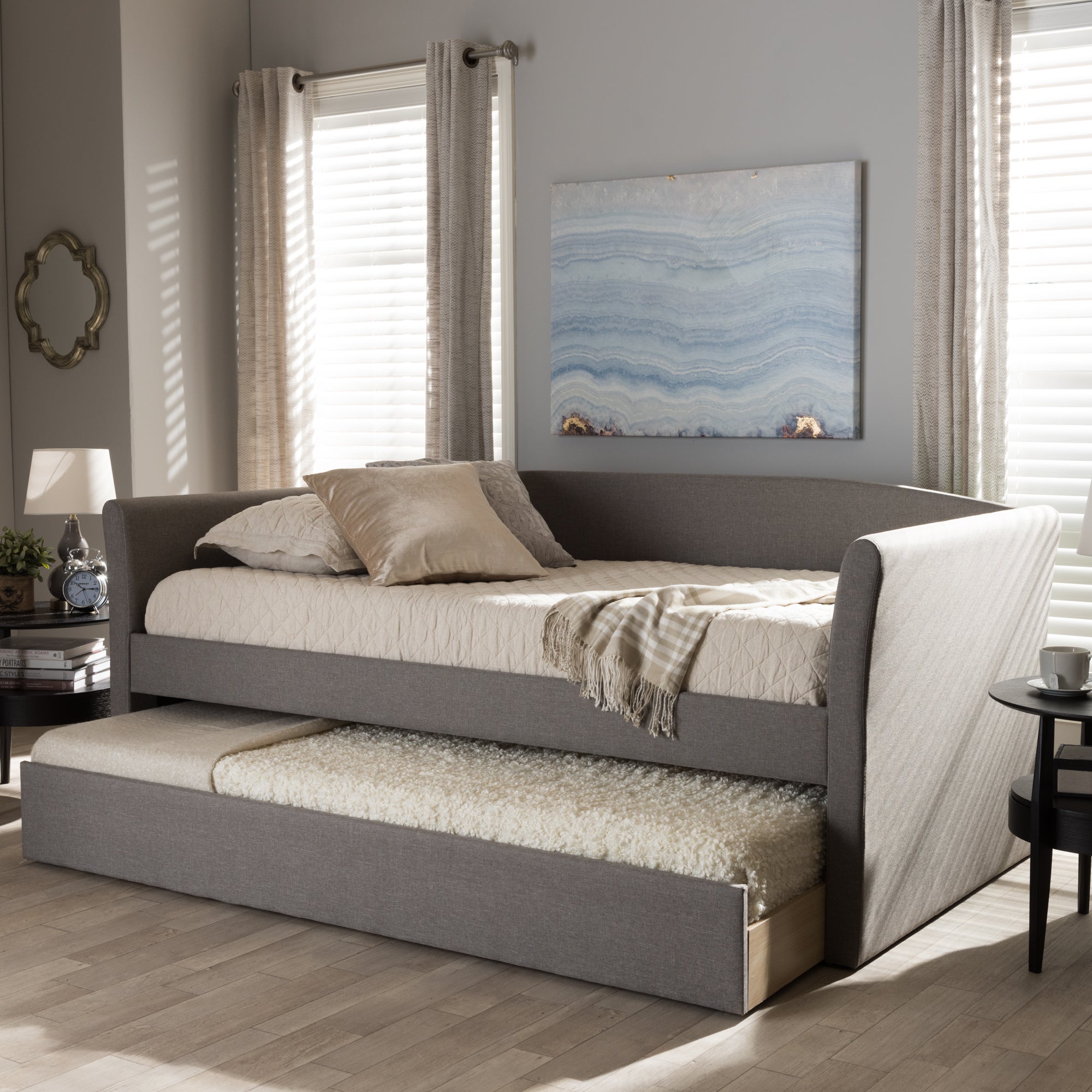 Camino Contemporary Daybed with Guest Trundle Bed-Daybed-Baxton Studio - WI-Wall2Wall Furnishings
