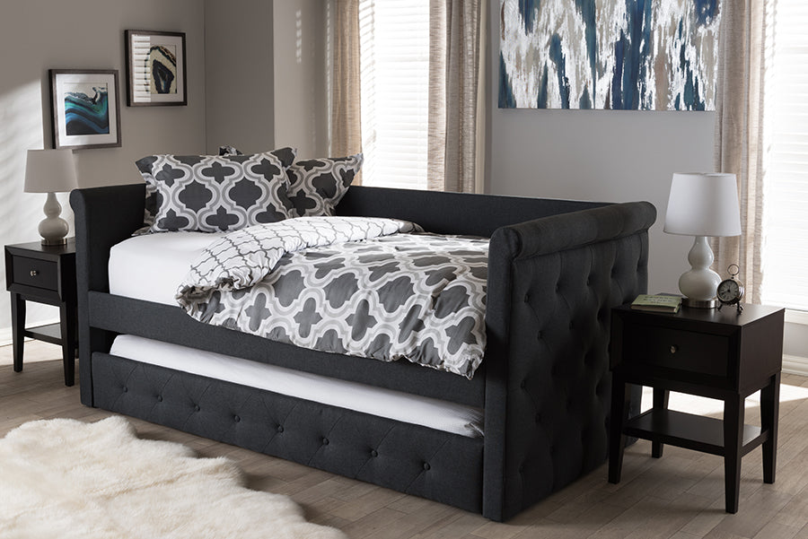 Alena Contemporary Daybed with Trundle-Daybed-Baxton Studio - WI-Wall2Wall Furnishings