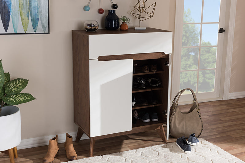 Calypso Mid-Century Shoe Cabinet-Shoe Cabinet-Baxton Studio - WI-Wall2Wall Furnishings