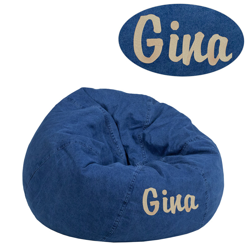 Personalized Small Bean Bag Chair for Kids and Teens-Kids Small Bean Bag-Flash Furniture-Wall2Wall Furnishings