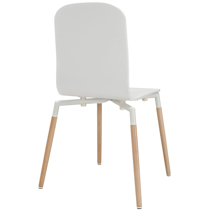 Stack Dining Chairs Wood Set of 4-Dining Chair-Modway-Wall2Wall Furnishings