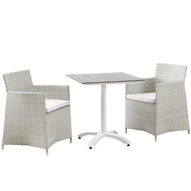 Junction 3 Piece Outdoor Patio Dining Set-Outdoor Dining Set-Modway-Wall2Wall Furnishings