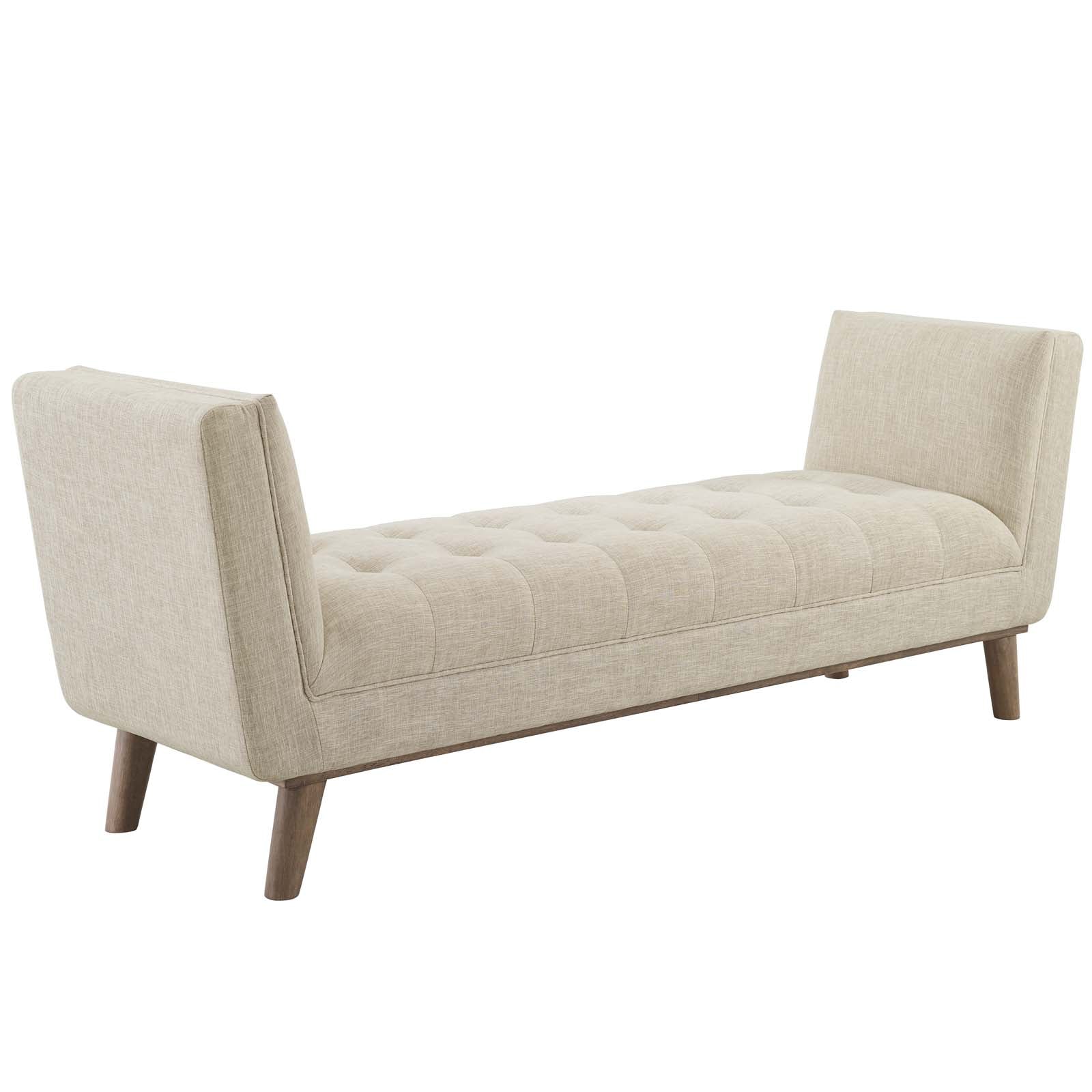 Haven Tufted Button Upholstered Fabric Accent Bench-Bench-Modway-Wall2Wall Furnishings