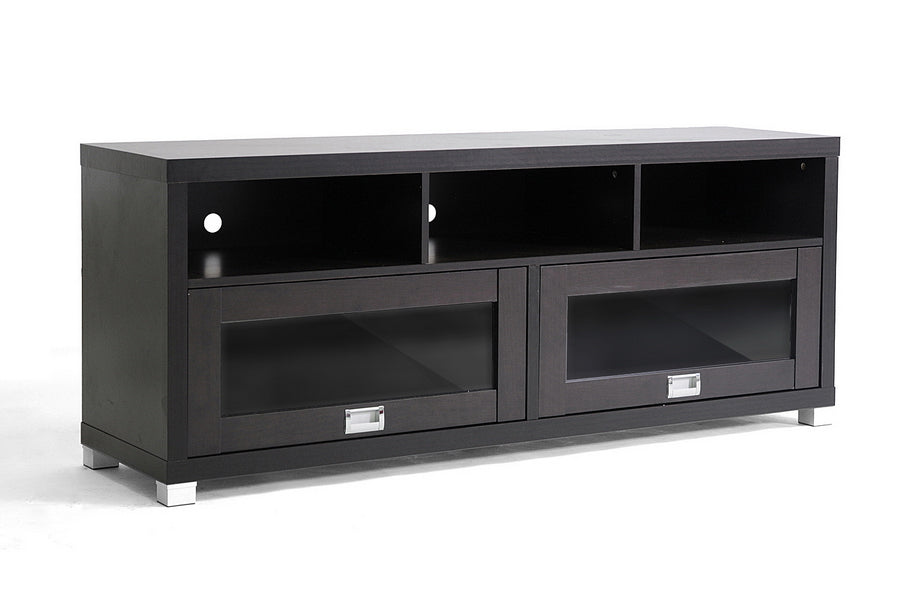 Swindon Contemporary TV Stand with Glass Doors-TV Stand-Baxton Studio - WI-Wall2Wall Furnishings