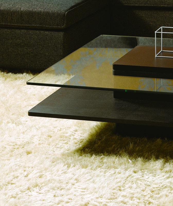 Modrest Emulsion - Modern Oak Glass Coffee Table-Coffee Table-VIG-Wall2Wall Furnishings