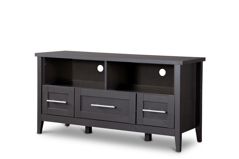 Espresso Contemporary TV Stand Stand-Three-TV Stand-Baxton Studio - WI-Wall2Wall Furnishings