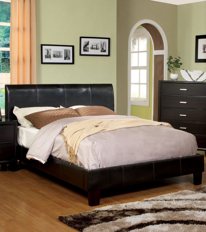 Acisco Contemporary Padded Leatherette Bed-bed-Furniture of America-Wall2Wall Furnishings
