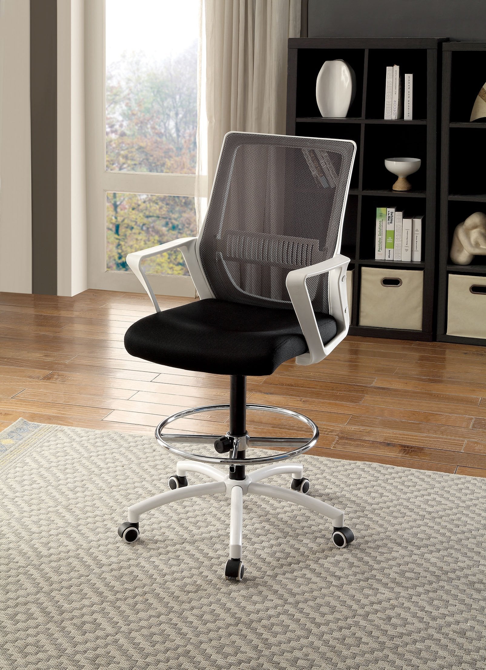 Umah Contemporary Style Height-Adjustable Swivel Office Chair-office chair-Furniture of America-Wall2Wall Furnishings