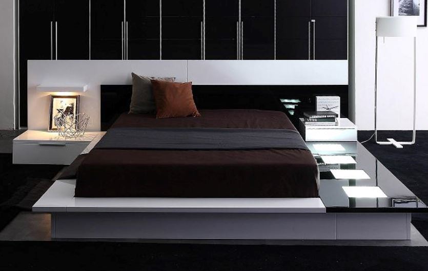 Modrest Impera Contemporary Lacquer Platform Bed-Bed-VIG-Wall2Wall Furnishings