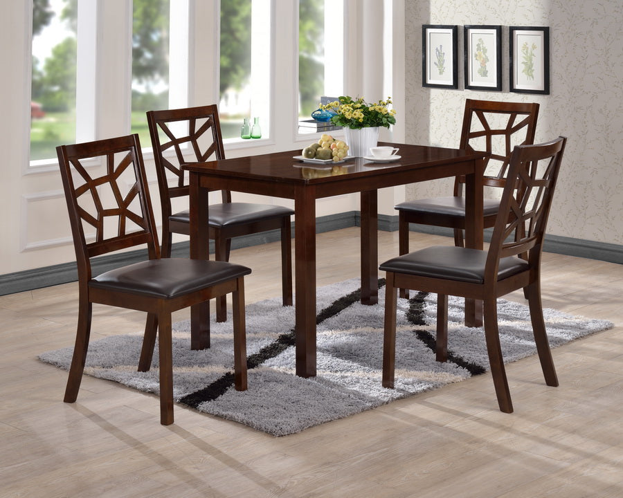 Mozaika Contemporary Dining Table & Chairs 5-Piece-Dining Set-Baxton Studio - WI-Wall2Wall Furnishings