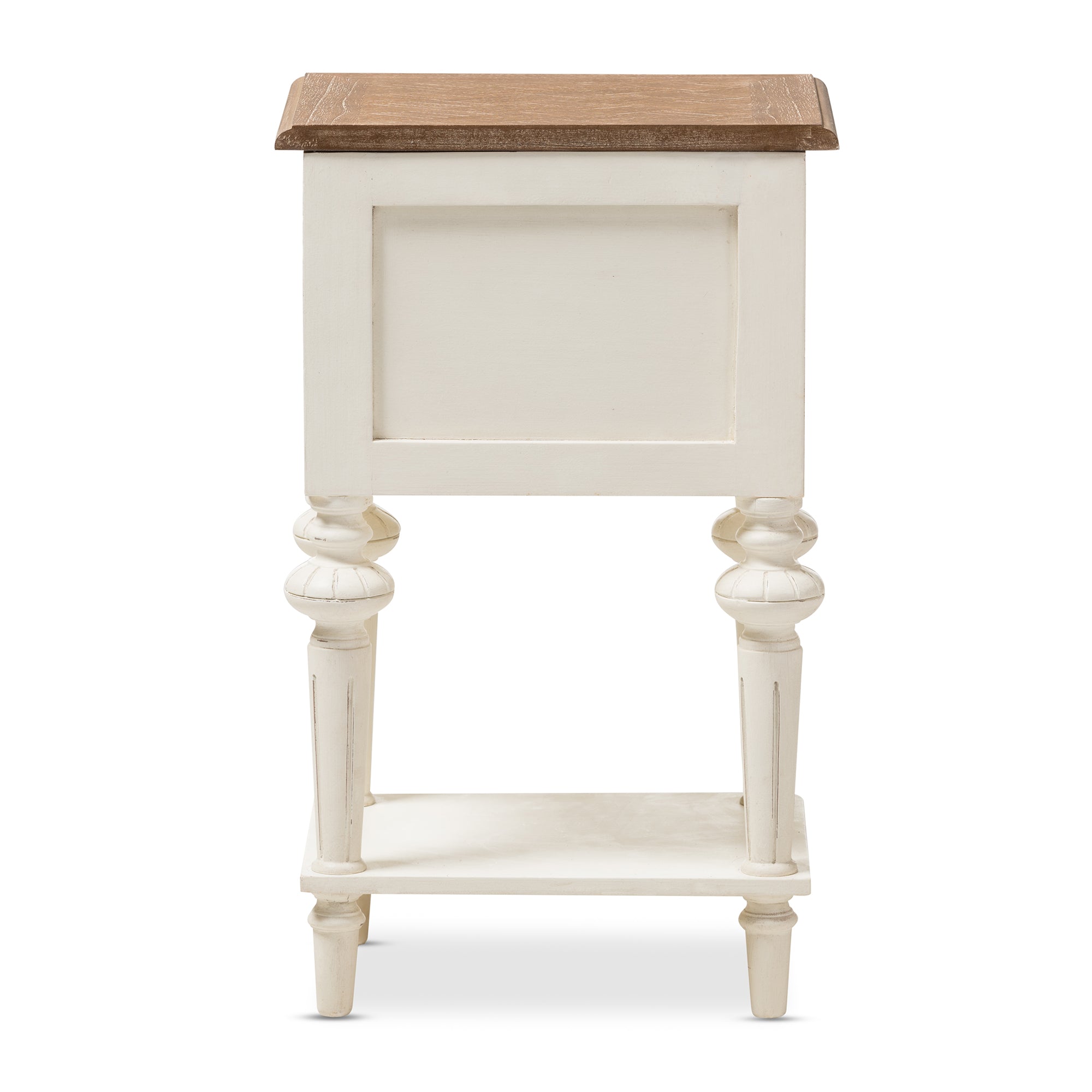 Marquetterie French Provincial Nightstand Two-Tone 2-Drawer 1-Shelf-Nightstand-Baxton Studio - WI-Wall2Wall Furnishings