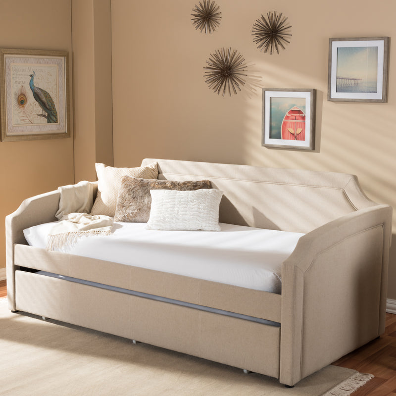Parkson Contemporary Daybed Roll-Out with Roll-Out Trundle Guest Bed-Daybed-Baxton Studio - WI-Wall2Wall Furnishings