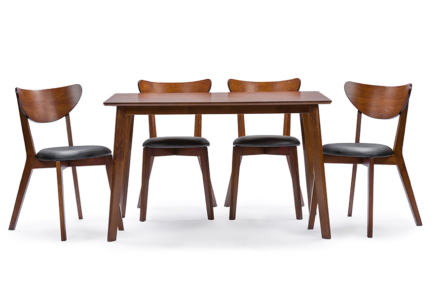 Sumner Contemporary Dining Table & Chairs-Dining Set-Baxton Studio - WI-Wall2Wall Furnishings