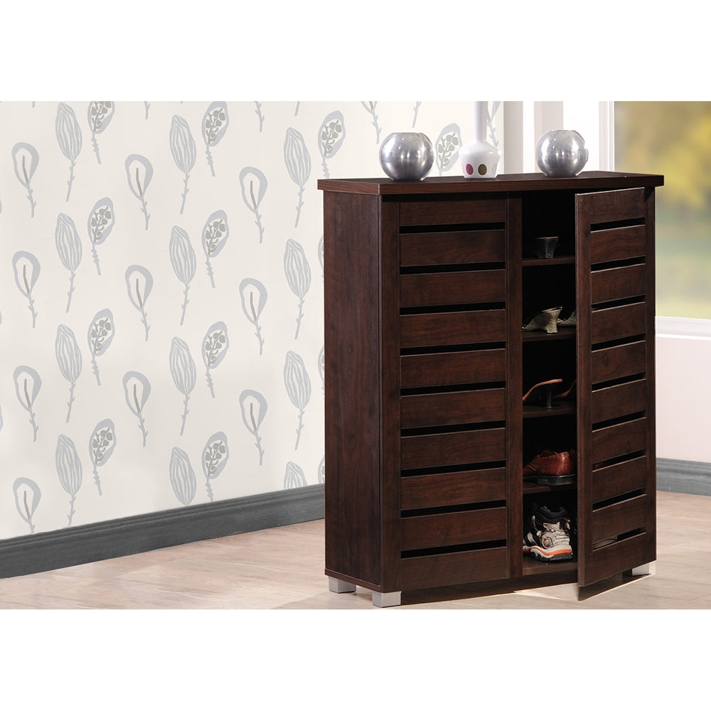 Adalwin Contemporary Shoe Cabinet 2-Door-Shoe Cabinet-Baxton Studio - WI-Wall2Wall Furnishings