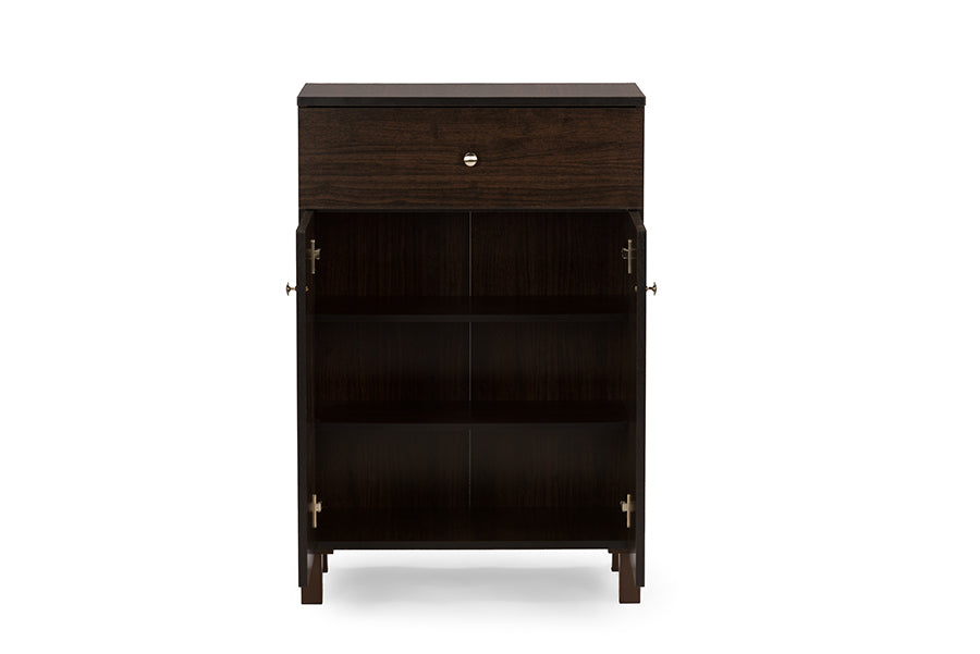 Felda Contemporary Shoe Cabinet with 2 Doors and Drawer-Shoe Cabinet-Baxton Studio - WI-Wall2Wall Furnishings