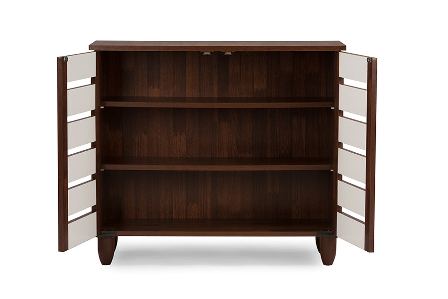 Gisela Contemporary Shoe Cabinet 2-tone With 2 Doors-Shoe Cabinet-Baxton Studio - WI-Wall2Wall Furnishings