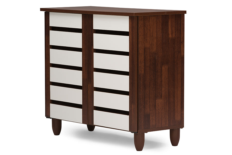 Gisela Contemporary Shoe Cabinet 2-tone With 2 Doors-Shoe Cabinet-Baxton Studio - WI-Wall2Wall Furnishings
