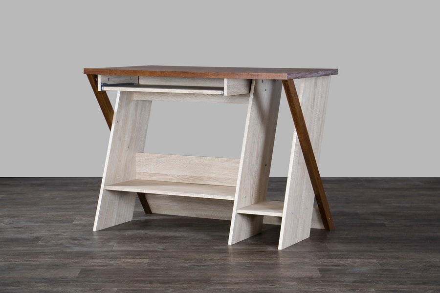 Rhombus Contemporary Desk-Desk-Baxton Studio - WI-Wall2Wall Furnishings