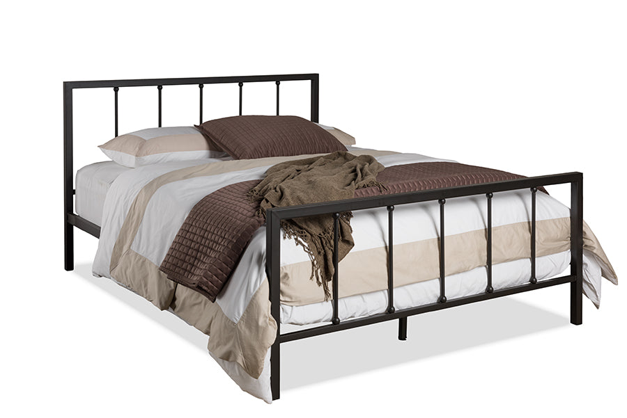 Amy Vintage Industrial Bed-Bed-Baxton Studio - WI-Wall2Wall Furnishings