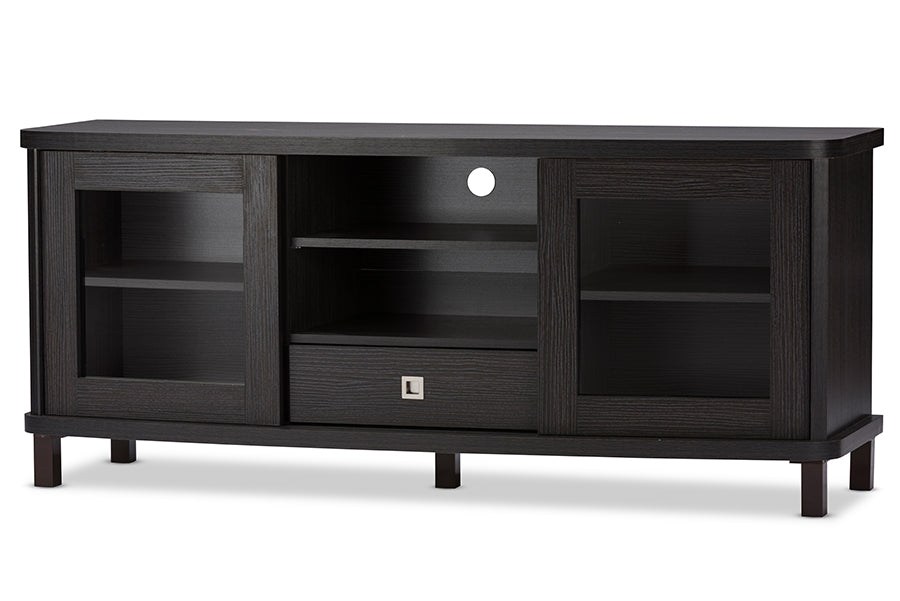 Walda Contemporary TV Stand 60-Inch with 2 Sliding Doors and 1 Drawer-TV Stand-Baxton Studio - WI-Wall2Wall Furnishings