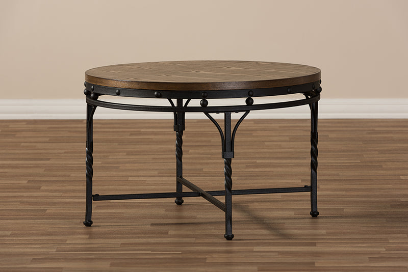 Austin Industrial Coffee Table-Coffee Table-Baxton Studio - WI-Wall2Wall Furnishings