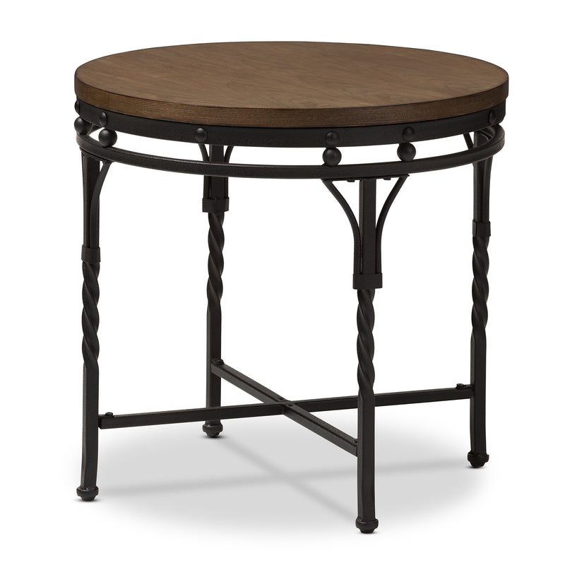 Austin Industrial End Table-End Table-Baxton Studio - WI-Wall2Wall Furnishings