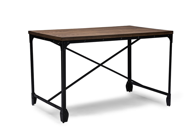 Greyson Vintage Industrial Dining Table-Dining Table-Baxton Studio - WI-Wall2Wall Furnishings