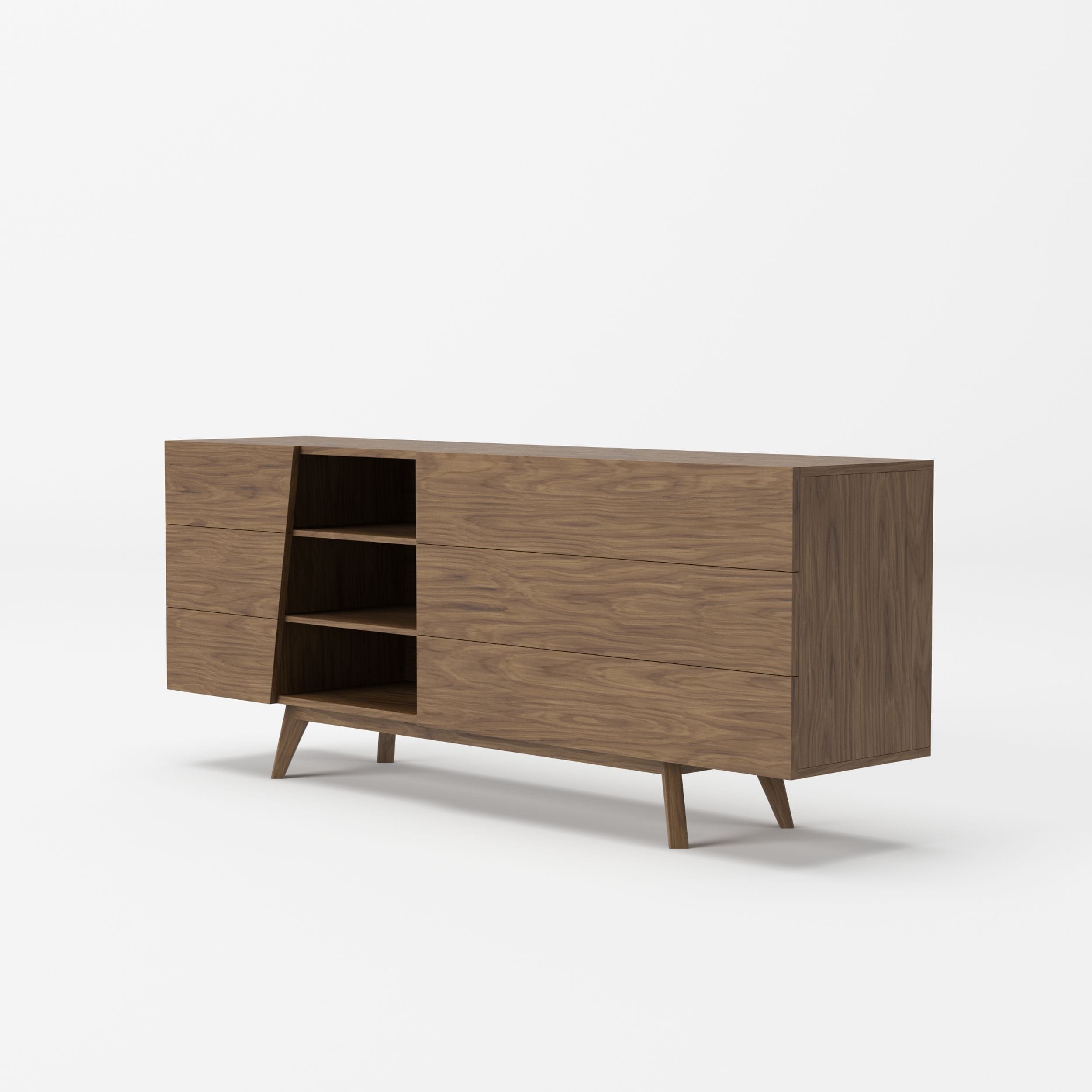 Modrest Abelard - Mid-century Walnut Dresser-Dresser-VIG-Wall2Wall Furnishings