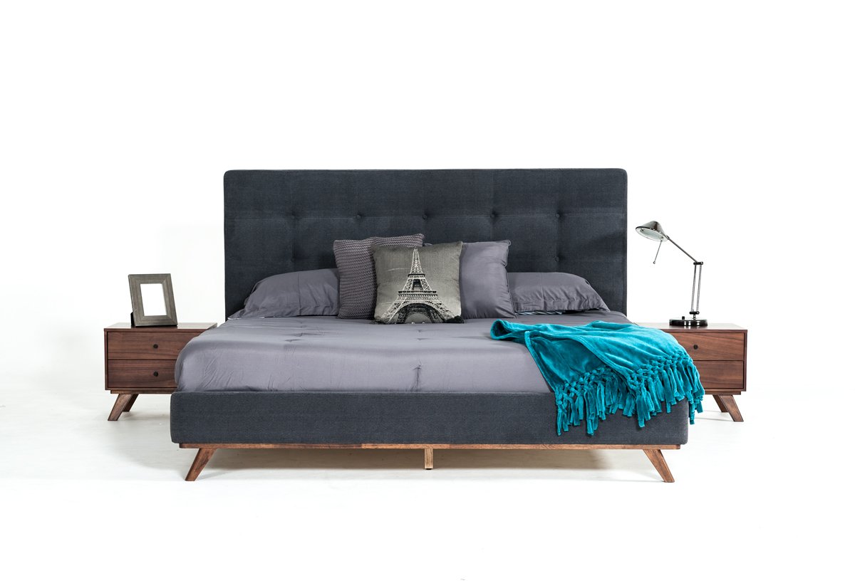 Modrest Addison Mid-Century Modern Fabric Bed-Bed-VIG-Wall2Wall Furnishings