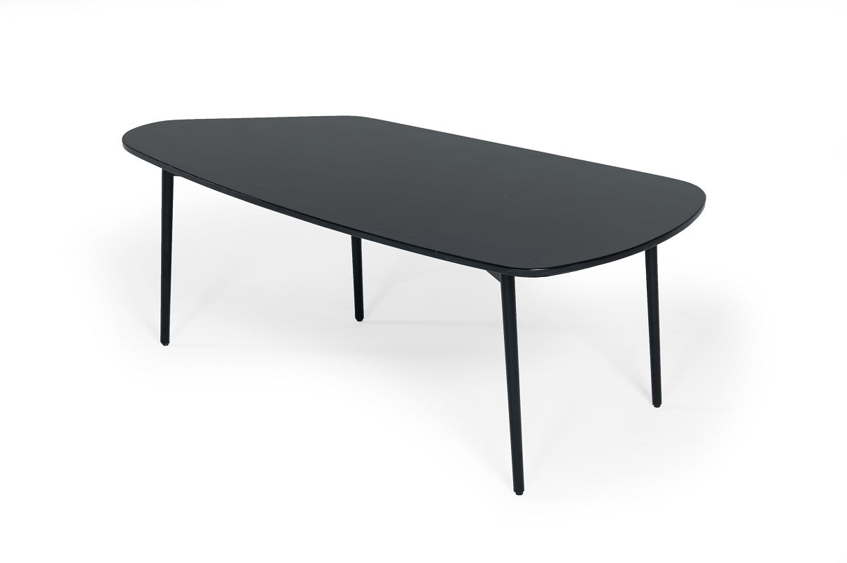 Modrest Andros - Black Marble + Black Metal Coffee Table-Coffee Table-VIG-Wall2Wall Furnishings