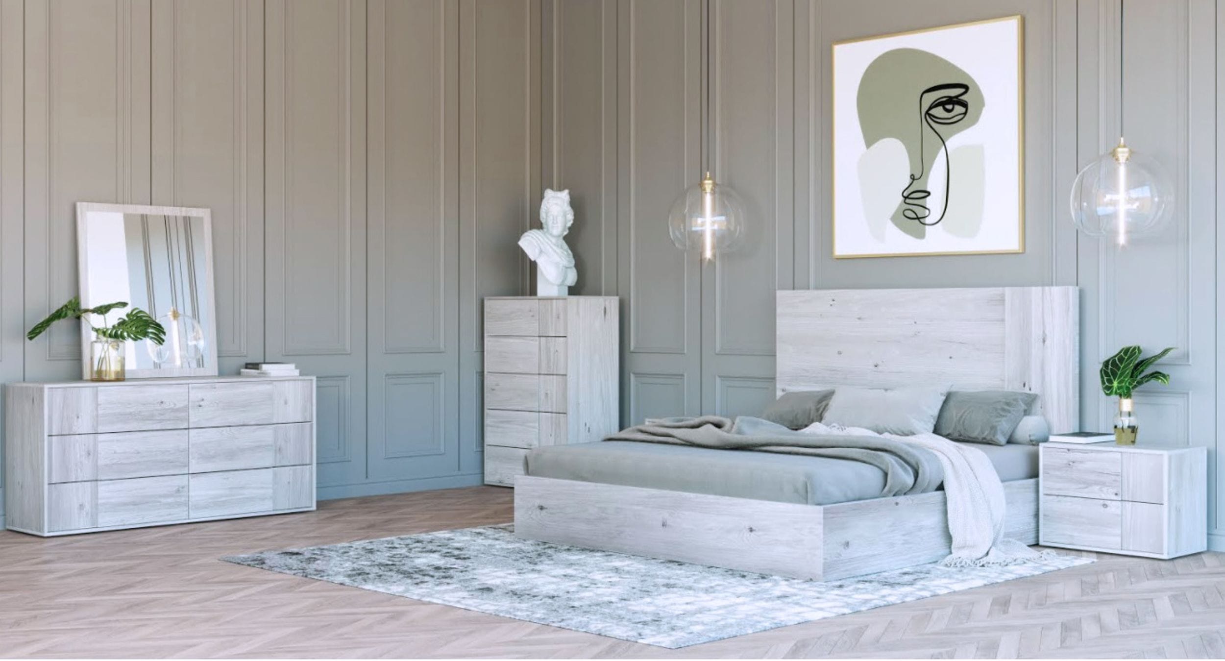 Nova Domus Asus - Modern Italian White Bed-Bed-VIG-Wall2Wall Furnishings