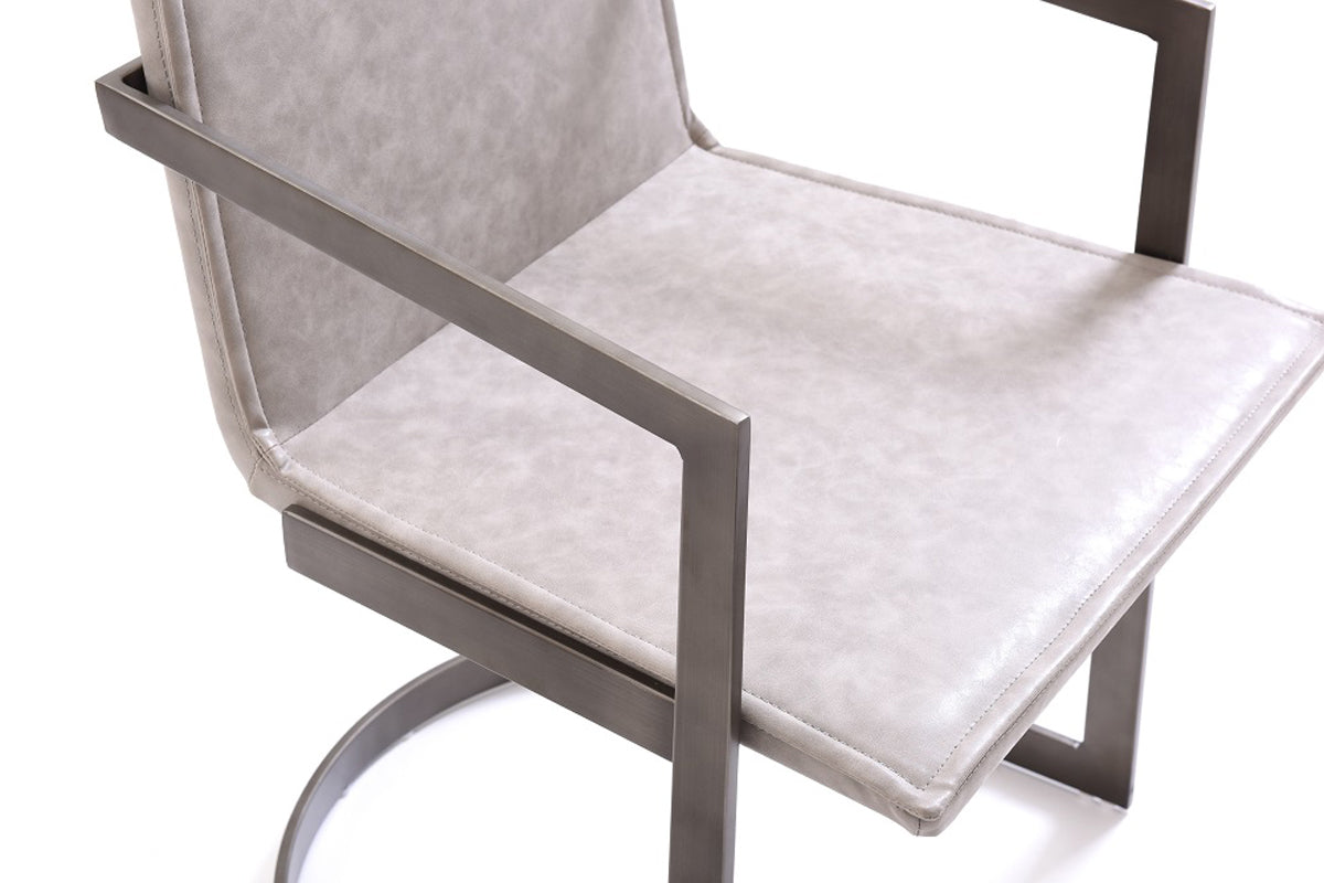 Jago - Modern White Wash Grey Dining Chair-Dining Chair-VIG-Wall2Wall Furnishings