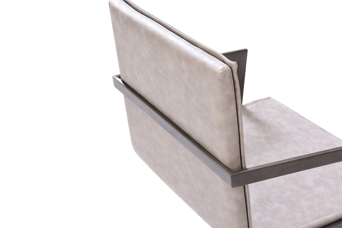 Jago - Modern White Wash Grey Dining Chair-Dining Chair-VIG-Wall2Wall Furnishings