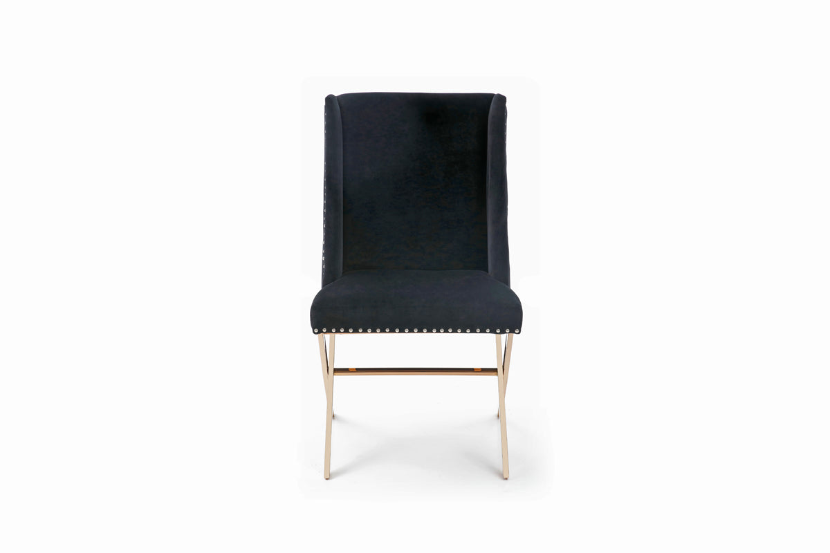 Modrest Alexia Modern Rosegold Dining Chair-Dining Chair-VIG-Wall2Wall Furnishings