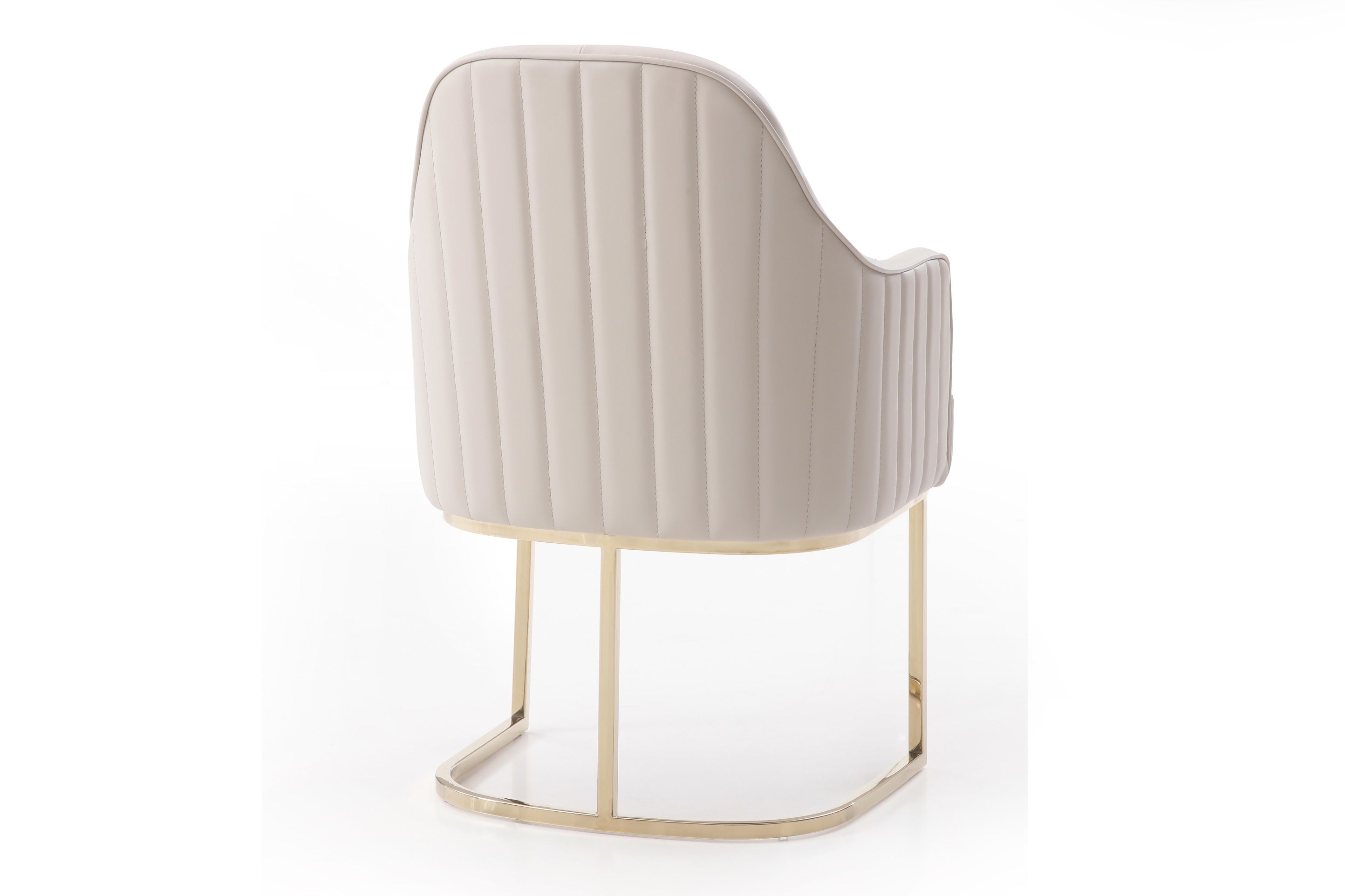 Modrest Tyler Modern Grey & Gold Dining Chair-Dining Chair-VIG-Wall2Wall Furnishings