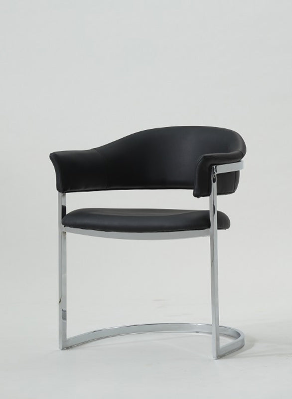 Modrest Allie Contemporary Black Leatherette Dining Chair-Dining Chair-VIG-Wall2Wall Furnishings