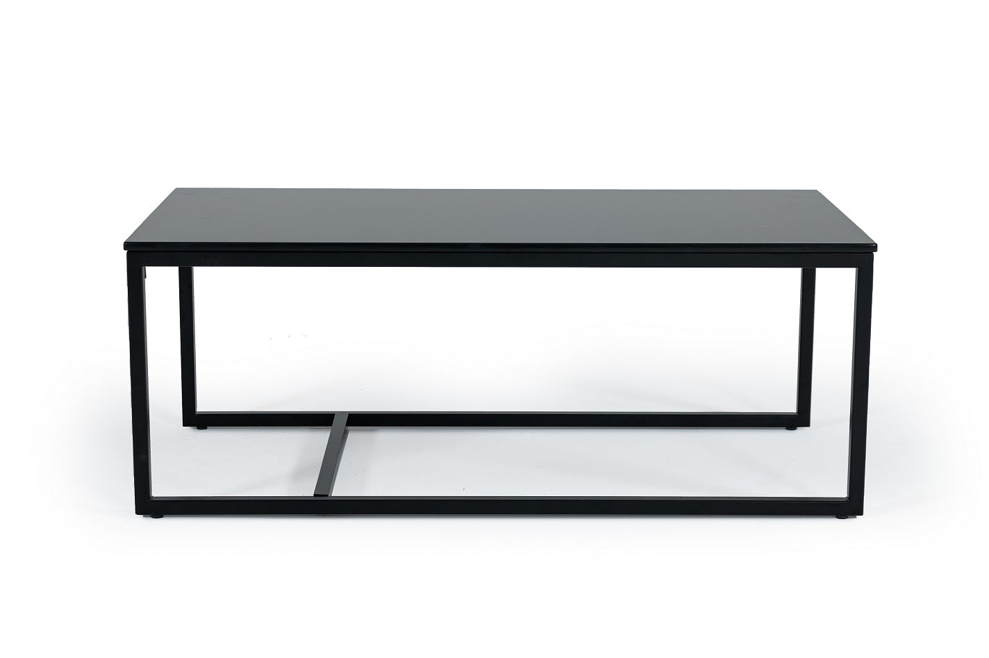 Modrest Baca - Black Marble + Metal Coffee Table-Coffee Table-VIG-Wall2Wall Furnishings