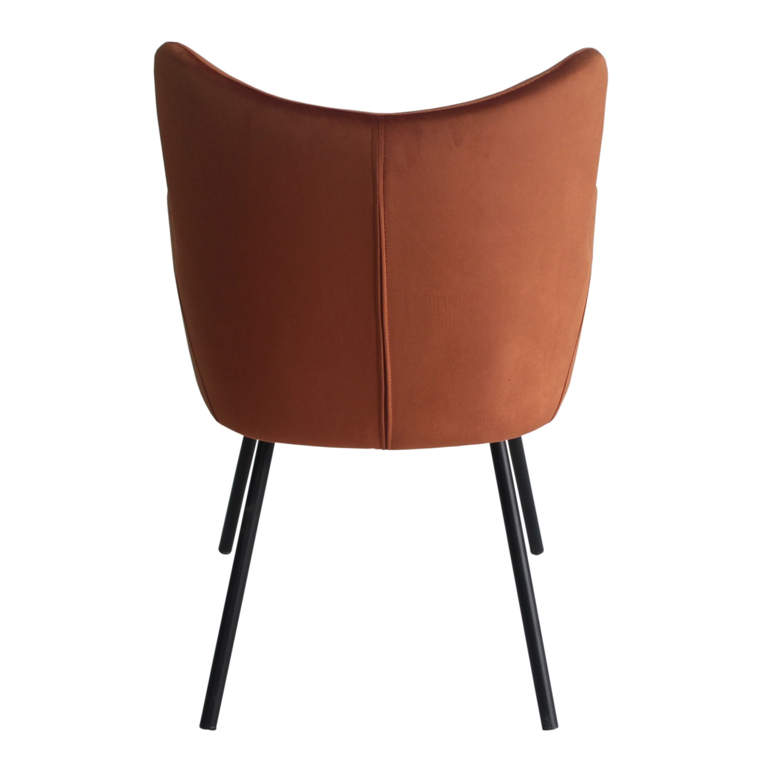 Modrest Barrett - Modern Orange & Black Dining Chair-Dining Chair-VIG-Wall2Wall Furnishings
