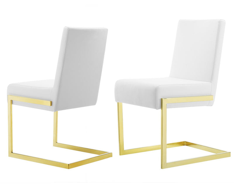 Modrest Batavia - Modern White Dining Chair (Set of 2) - PU Eco Leather-Dining Chair-VIG-Wall2Wall Furnishings