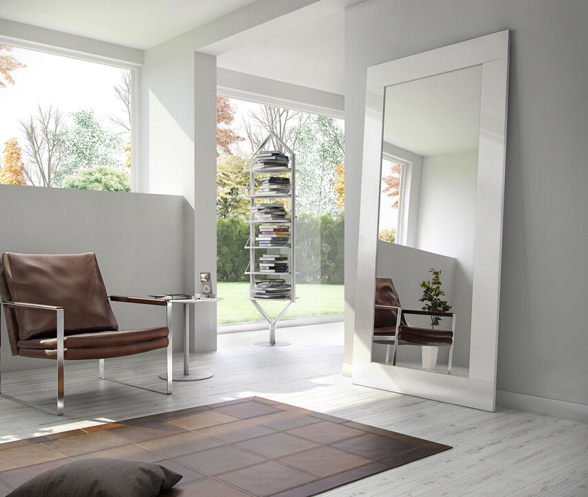 Modrest Beth - Modern White Floor Mirror-Mirror-VIG-Wall2Wall Furnishings