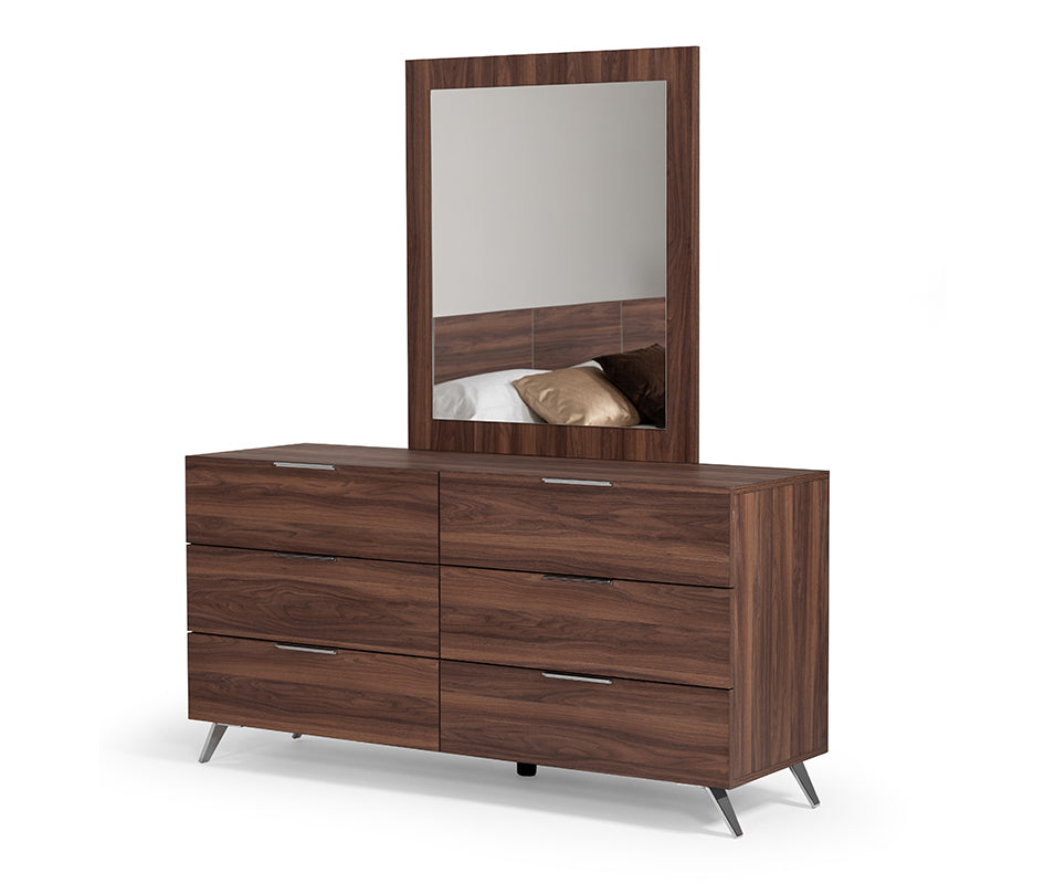 Nova Domus Brooklyn Italian Modern Walnut Dresser-Dresser-VIG-Wall2Wall Furnishings