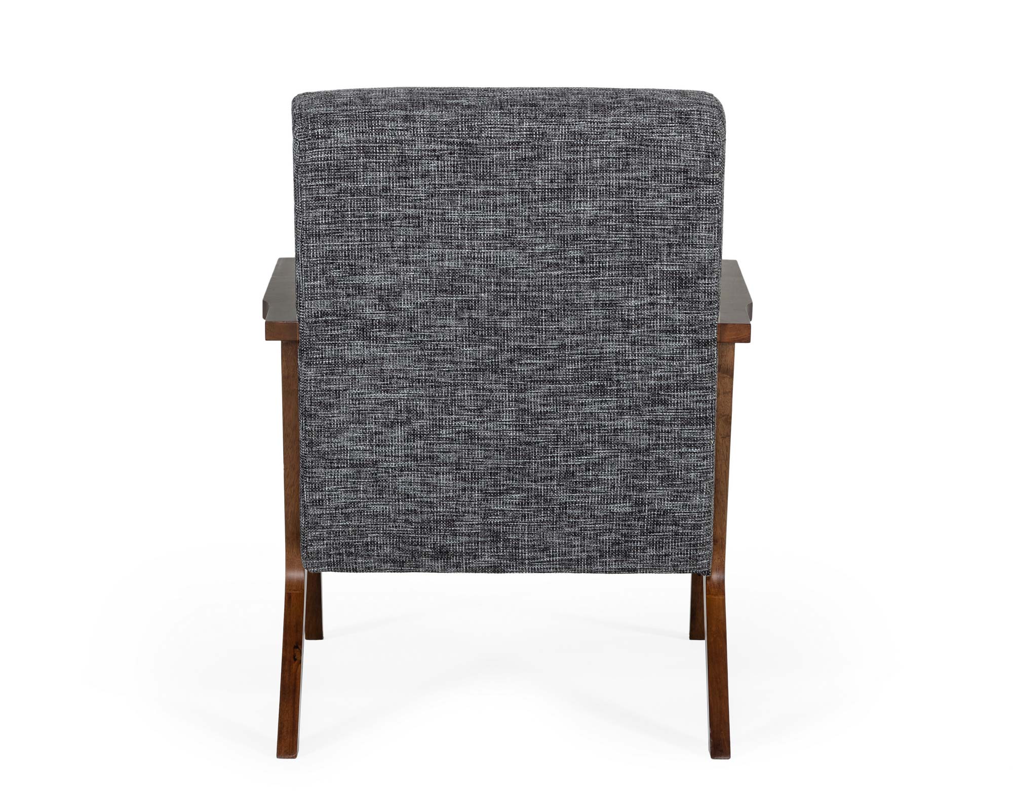 Modrest Candea - Mid-Century Walnut and Grey Accent Chair-Lounge Chair-VIG-Wall2Wall Furnishings