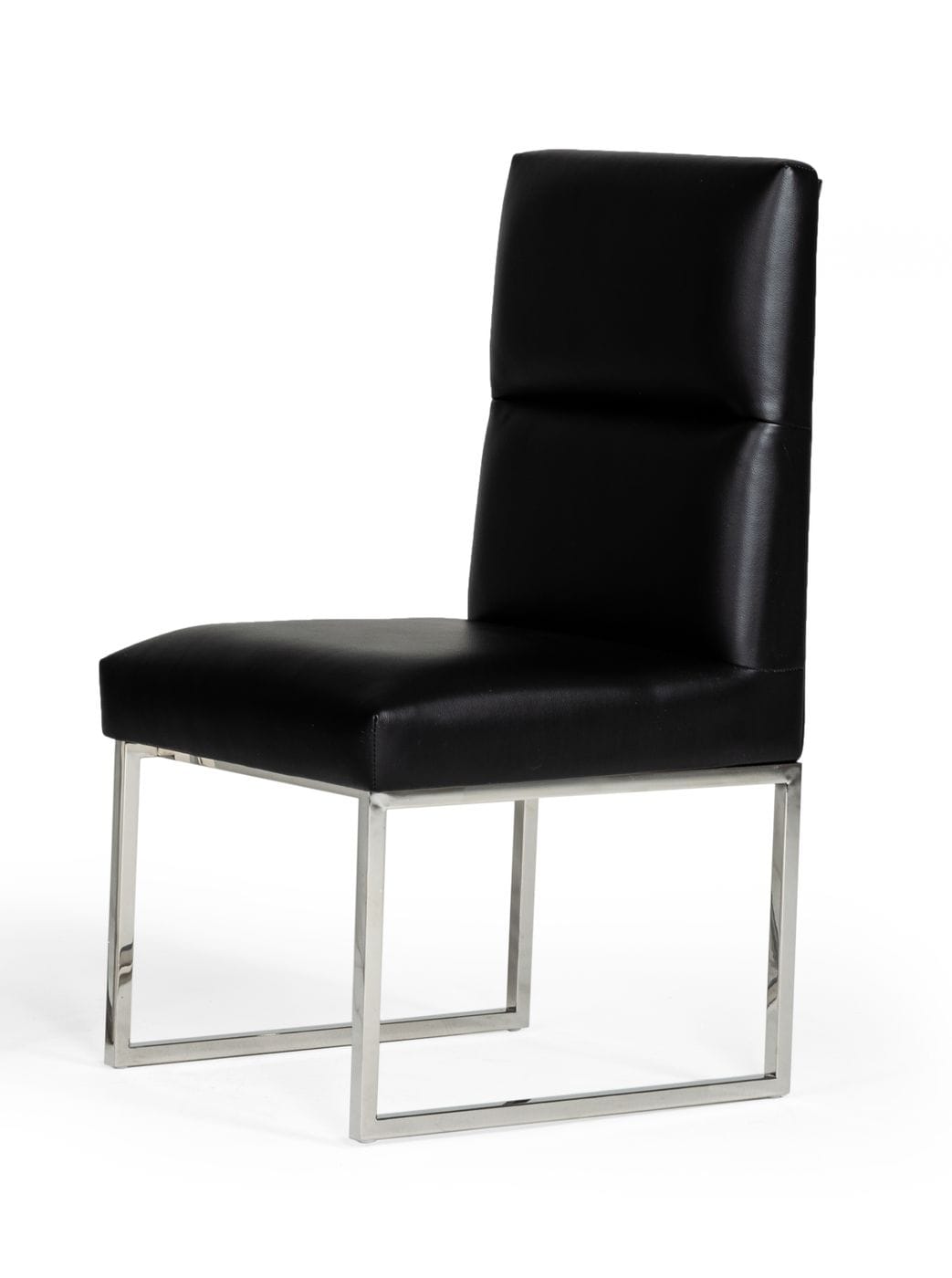 A&X Carla - Modern Black Leatherette Dining Chair (Set of 2)-Dining Chair-VIG-Wall2Wall Furnishings
