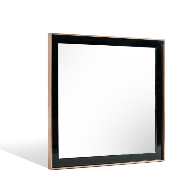 Nova Domus Cartier Modern Black & Brushed Bronze Mirror-Mirror-VIG-Wall2Wall Furnishings