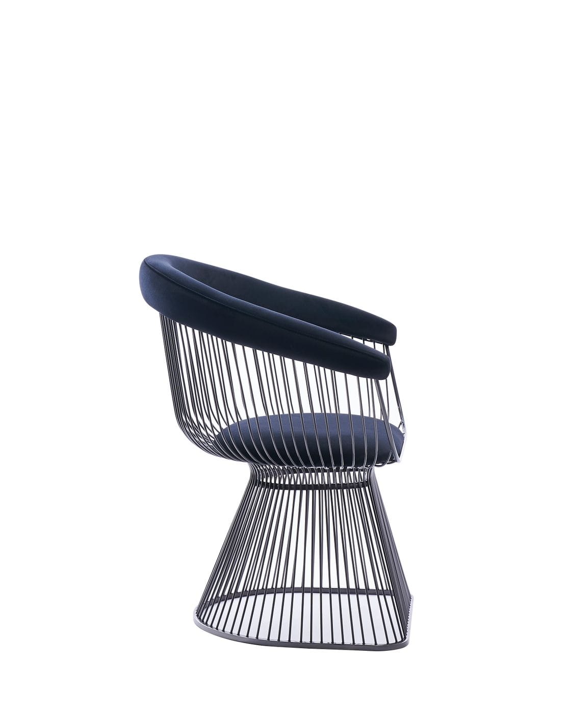 Modrest Chandler - Modern Black Velvet & Black Stainless Steel Dining Chair-Dining Chair-VIG-Wall2Wall Furnishings